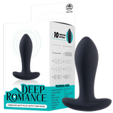 Deep Romance Rechargeable Vibrating Butt Plug with T Bar Base Black Butt Plugs